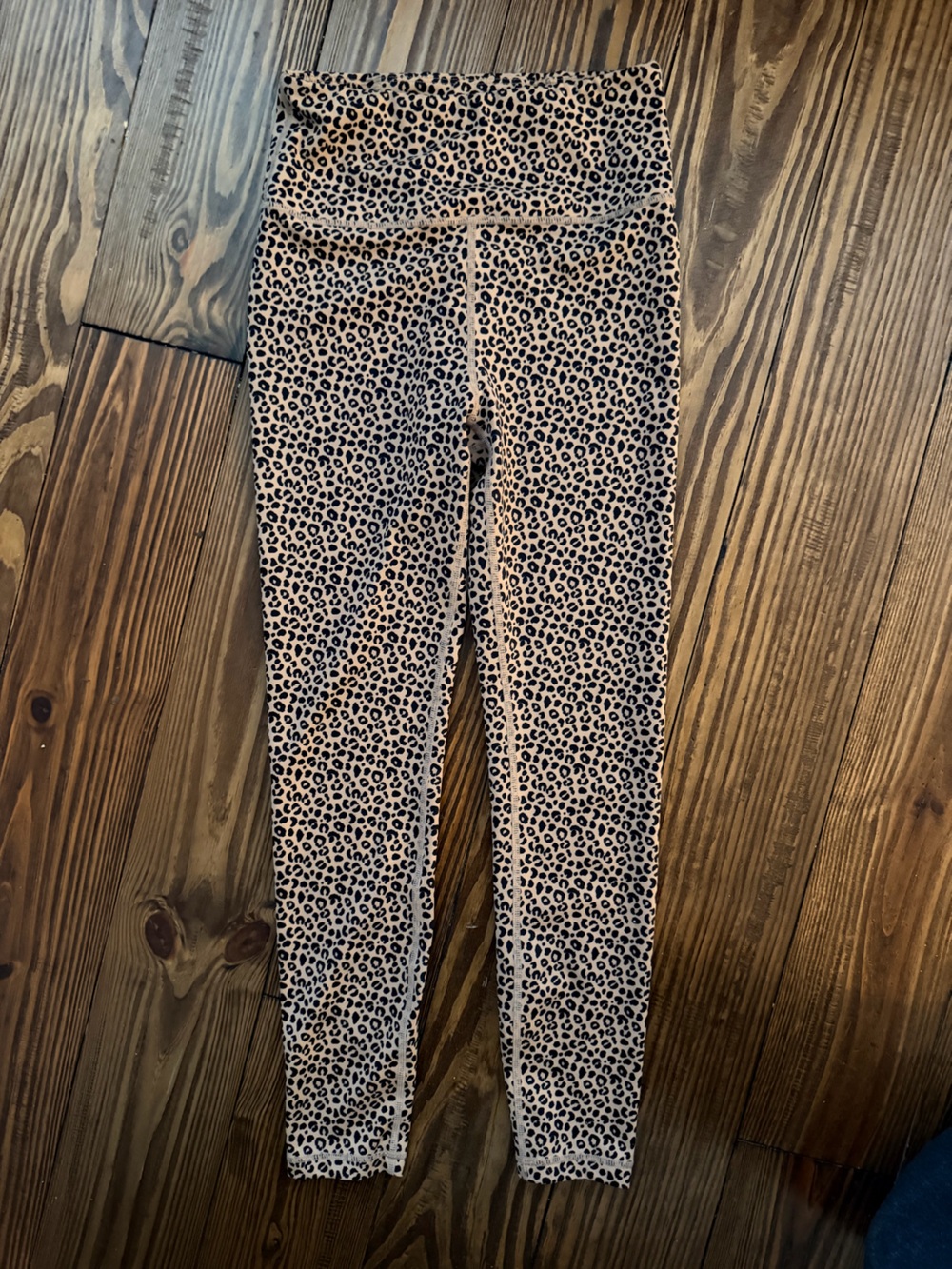 AllFenix XS Leopard Print High-Waist Leggings - Nude and Black